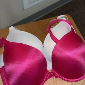 Elegant Pink and White Women's Bra